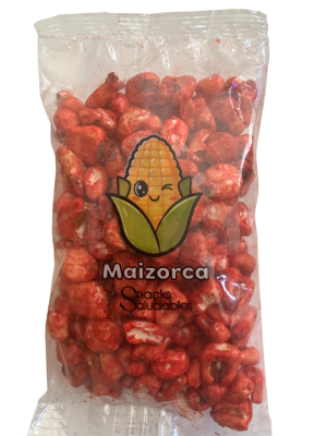 Maíz inflado al vapor flaming hot Maizorca