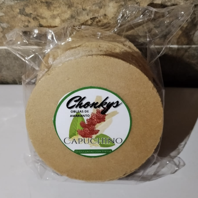 Oblea de amaranto sabor capuchino chonkys